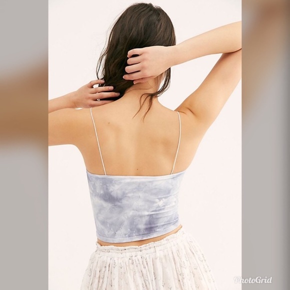 NWOT Free People Blue Gray Tie Dye Brami - Picture 2 of 4